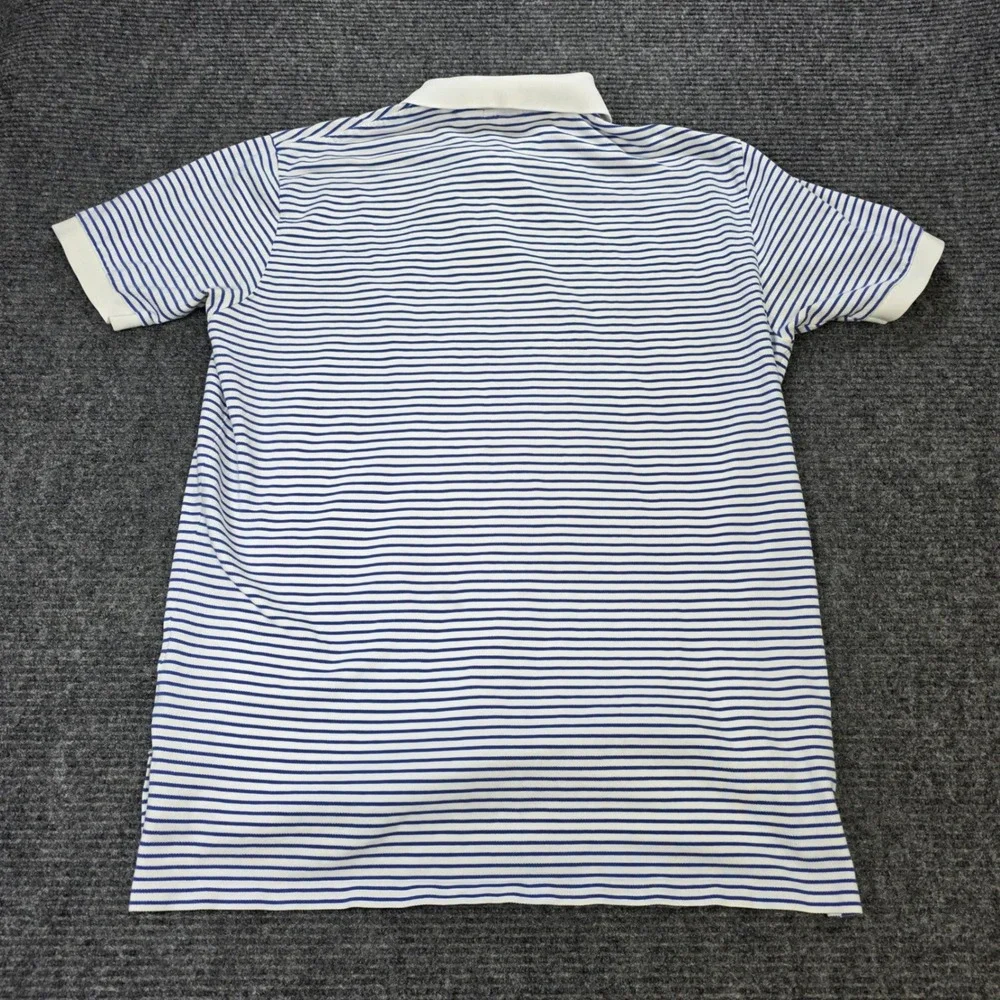 Vintage Polo Ralph Lauren Polo Shirt Men's Size XL Blue White Striped Cotton